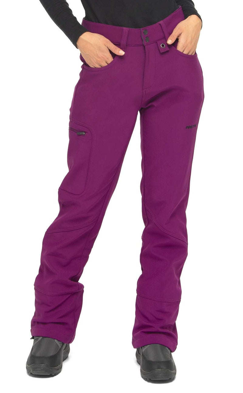 Arctix Women's Sarah Fleece-Lined Softshell Pants, Plum, Large - Image 1